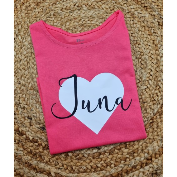 CAMISETA NOMBRE  CORAZÓN