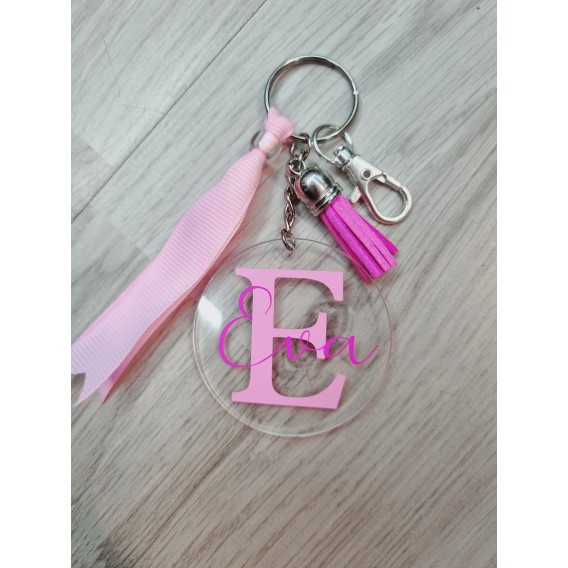 LLAVERO PERSONALIZADO INICIAL + NOMBRE