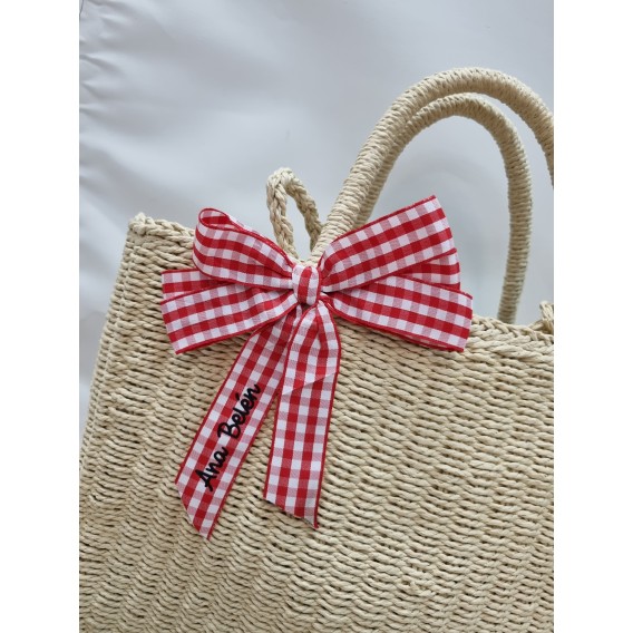 BOLSO LAZO CUADRO VICHY PERSONALIZADO