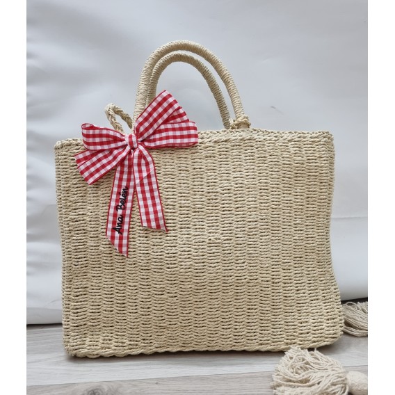 BOLSO LAZO CUADRO VICHY PERSONALIZADO