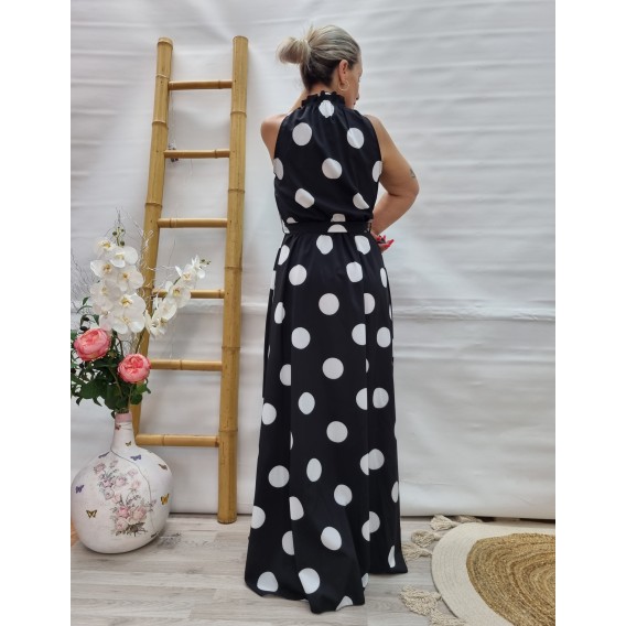 VESTIDO LUNARES ESCOTE