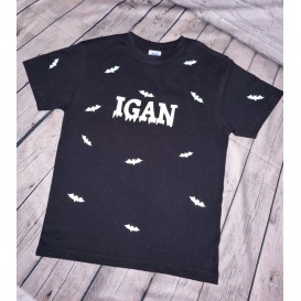 CAMISETA HALLOWEEN FOTOLUMINISCENTE CON NOMBRE