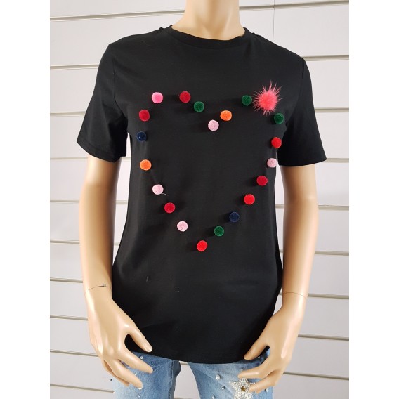 Camiseta pompones