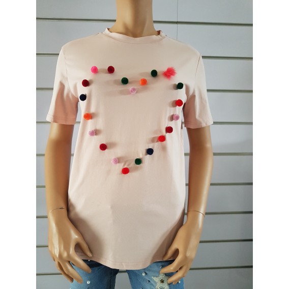 Camiseta pompones