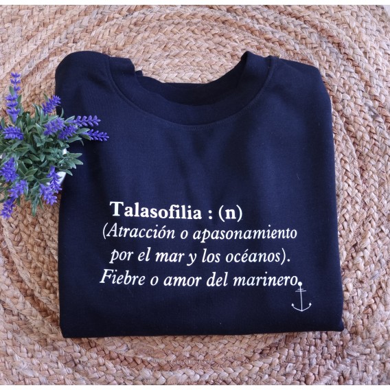 SUDADERA  TALASOFILIA ANCHOR NEGRA
