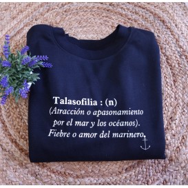 SUDADERA  TALASOFILIA ANCHOR NEGRA