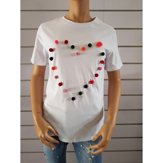 Camiseta pompones