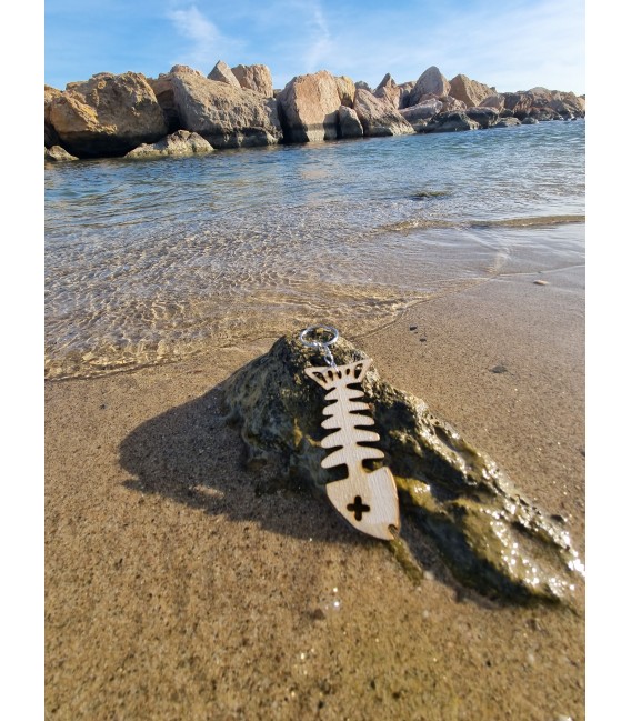 LLAVERO RASPA ANCHOR MADERA