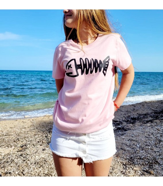 CAMISETA RASPILLA ROSA