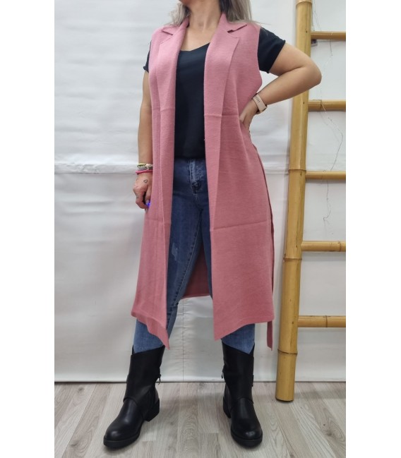 CHALECO LARGO CINTURÓN