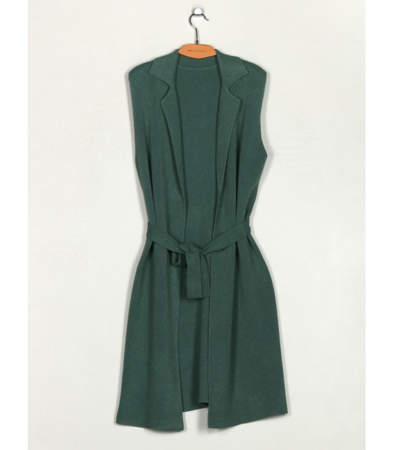 CHALECO LARGO CINTURÓN