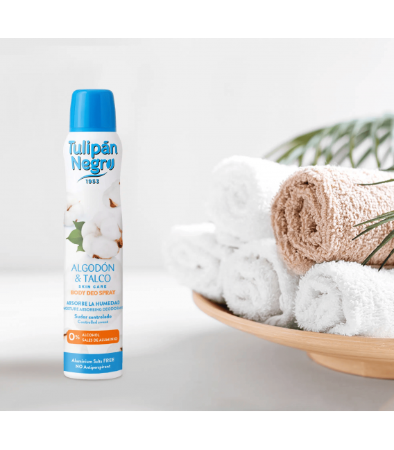 BODY DEO SPRAY ALGODON & TALCO TULIPAN NEGRO