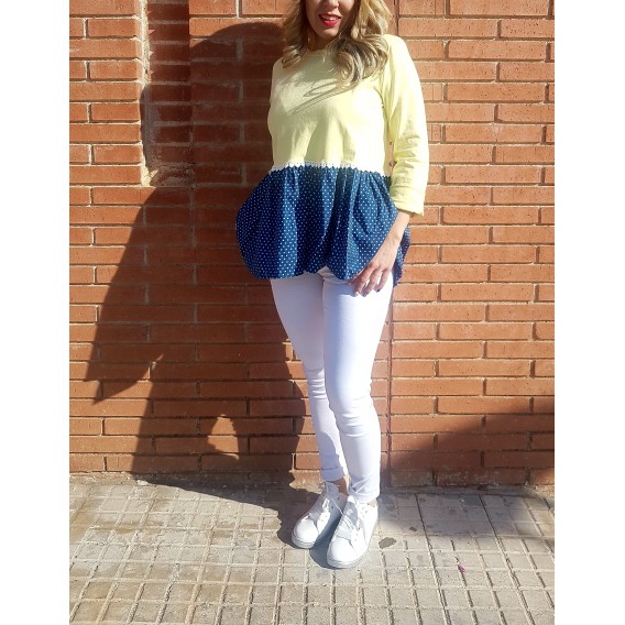 Jersey combinado camisa