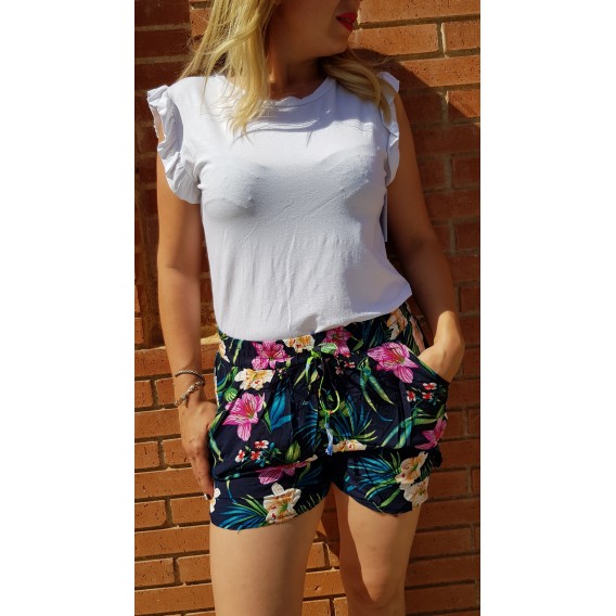 short estampado flores