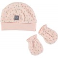CONJUNTO GORRO + MANOPLAS, ROSA