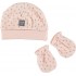 CONJUNTO GORRO + MANOPLAS, ROSA