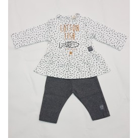 CONJUNTO VESTIDO + LEGGIN MOSTAZA