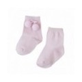 CALCETIN BEBE BOMBONES ROSA