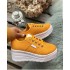 sneackers plataforma mostaza